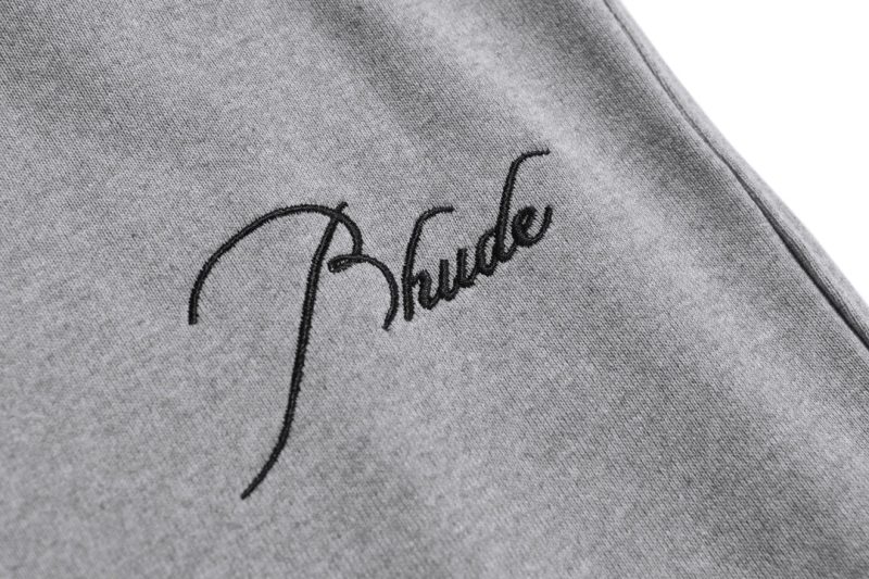 RHUDE Logo Track Pants / Lounge Pant Grey - Image 4